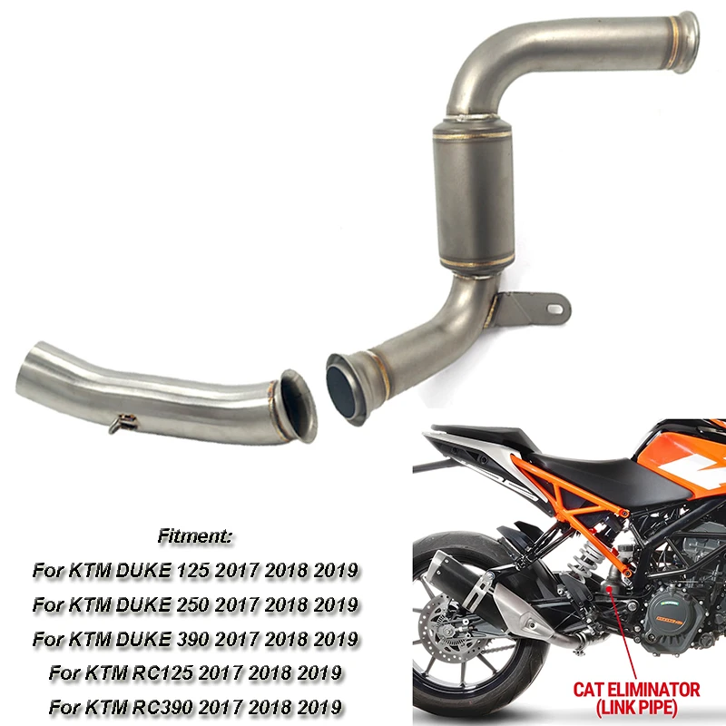 Mid-Pipe For 125 250 390 RC390 17-20 Exhaust System Slip-On Muffler