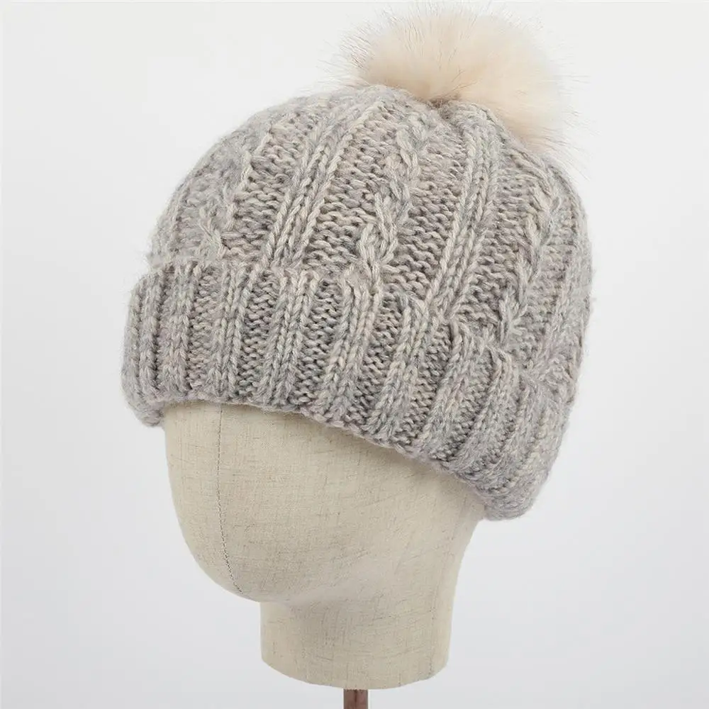 Beanies, зимняя шапка, унисекс, одноцветная, с флисовой подкладкой, головной убор, вязаная шапка, шапка, толстая, уличная шапка, шапка бини, Muts#2O11 - Цвет: Бежевый