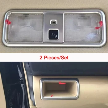 

ABS Chrome For Toyota Camry 2015 2016 2017 Car styling Car rear reading Lampshade and Front storage Box decoration cover Trim