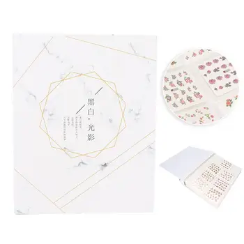 

Nail Display Professional Nail Decals Storage Album Nail Art Sticker Collection Display Book Organizer (Marbling) Nail Chart
