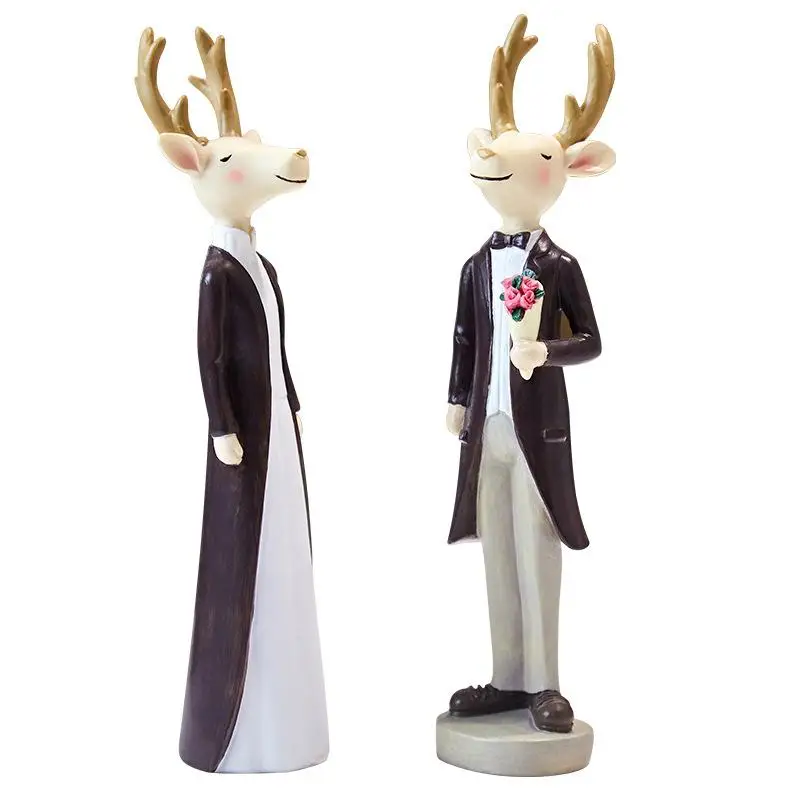 

European Style Cartoon Wedding Figurines Miniatures Decoracion Hogar Moderno Home Decoration Accessories Decora O Para Casa