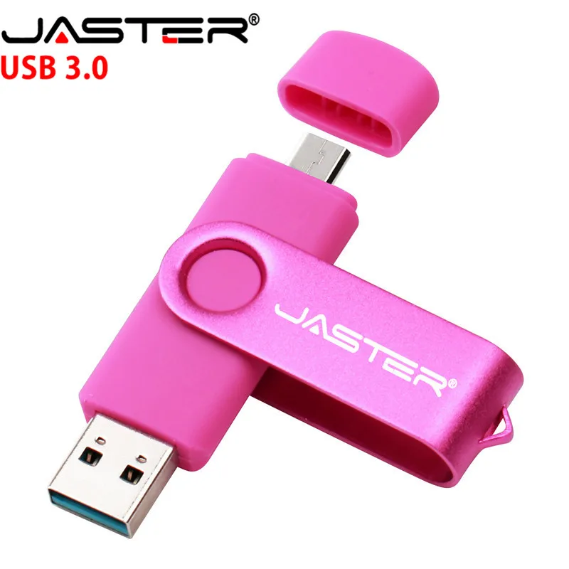 JASTER Новый USB 3 0 флеш накопитель 128 Гб 64 ГБ 32 16 8 4 OTG 2 в 1 высокоскоростная Флешка для