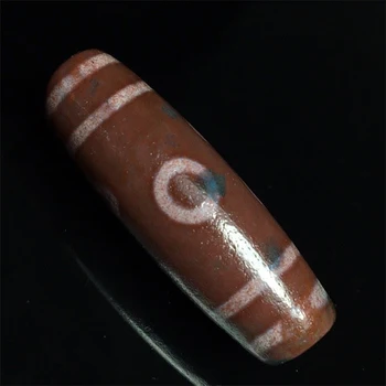 

202010 Two-eyed dzi, ancient Tibetan beads smooth lines DIY bracelet charms tesbih bizuteria damska men jewelry jewellery joias