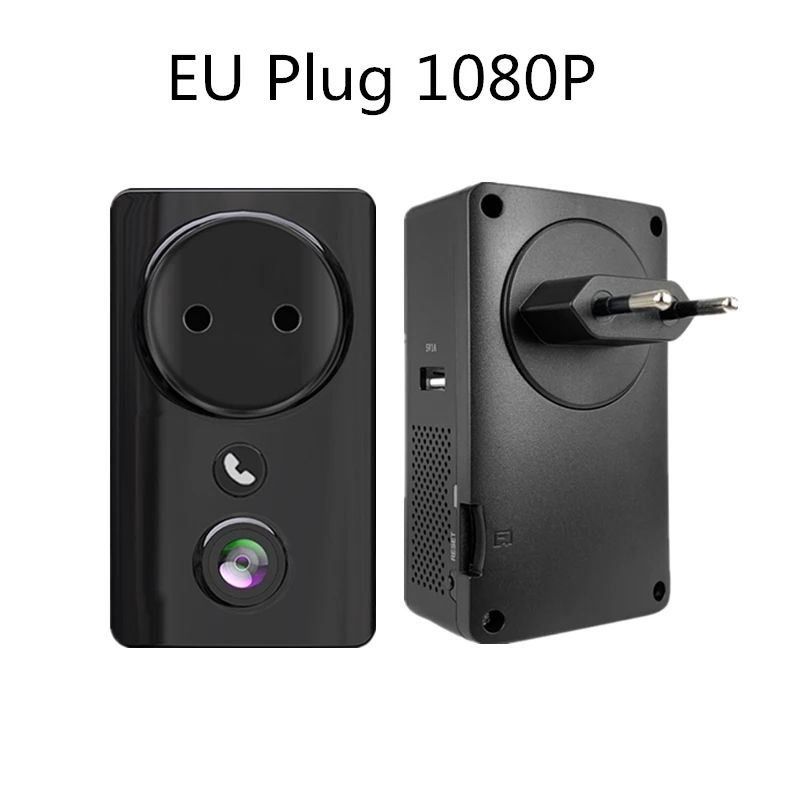 Новейшая Беспроводная розетка Wi-Fi ip-камера EC59 180 градусов панорамная HD 1080P рыбий глаз домашняя камера видеонаблюдения двухстороннее аудио - Название цвета: EU Plug 1080P