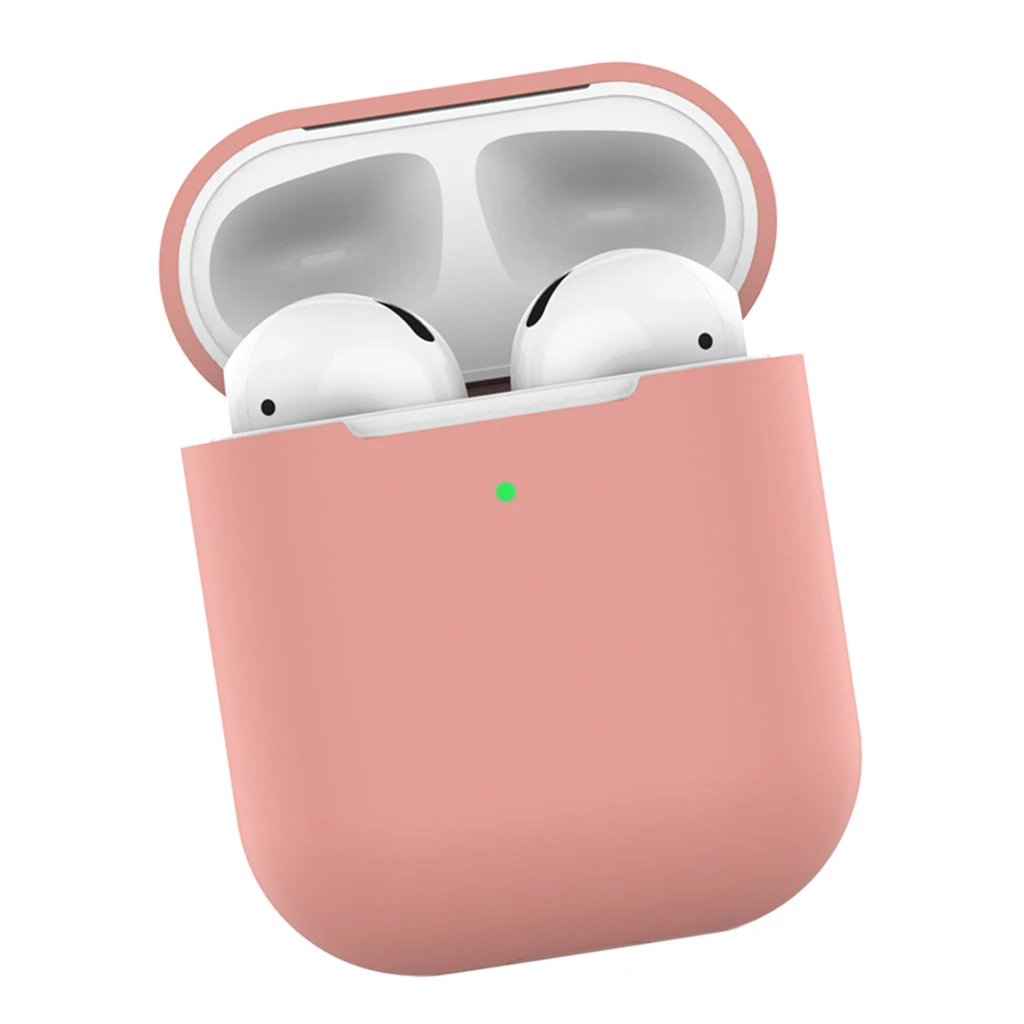 Coral Orange Силиконовый чехол для Airpods защитный чехол из поликарбоната для Apple Airpod защитная оболочка аксессуары для воздуха в капсулах - Цвет: Coral Orange
