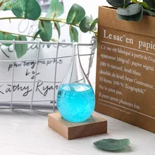 Gouttelette de tempête en verre baromètre de 100ml, bouteille de tempête créative en forme de goutte, Station météo de bureau, prévision météo, décoration de la maison