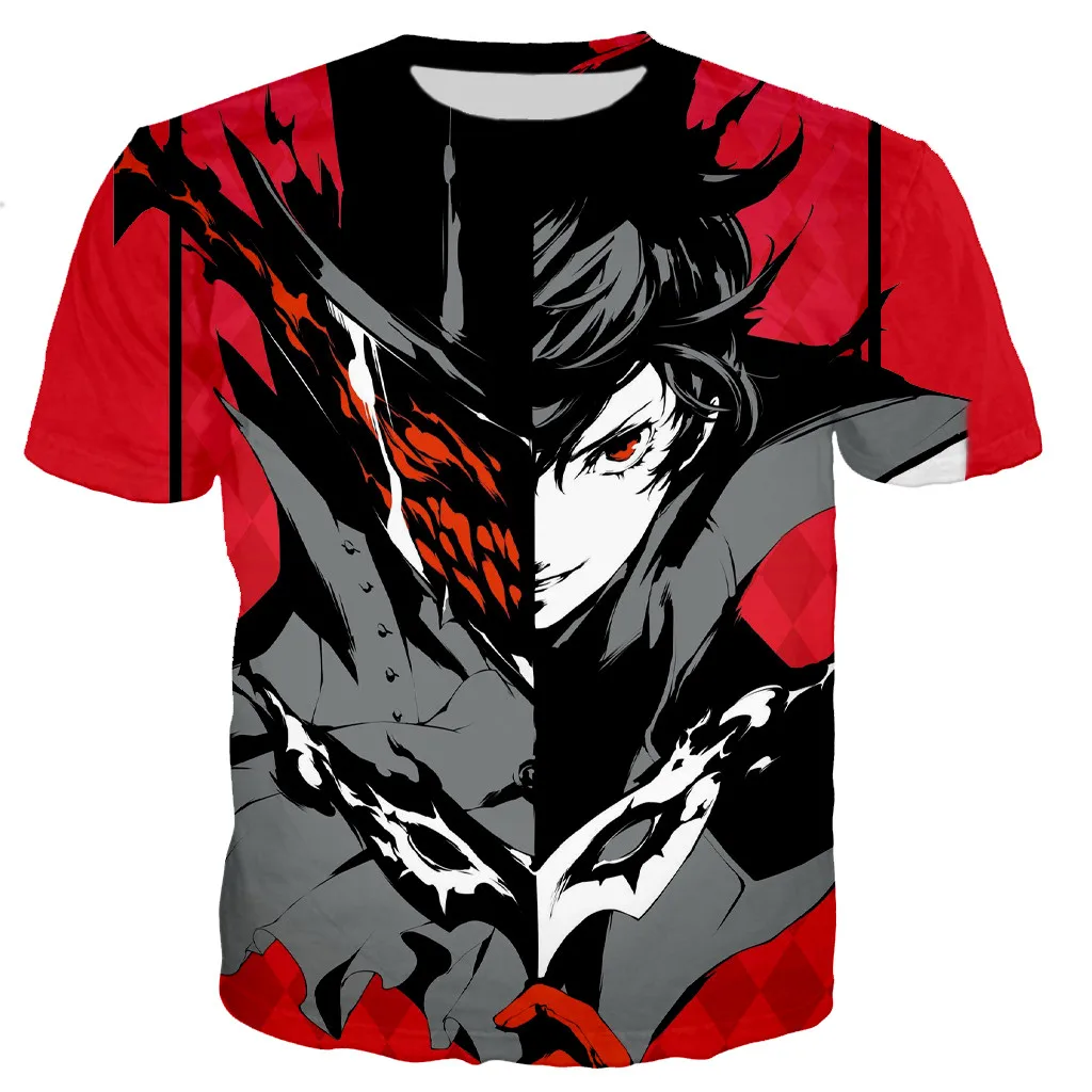 Футболка Persona 5 Мужская/женская с 3D принтом Модная стильная рубашка в