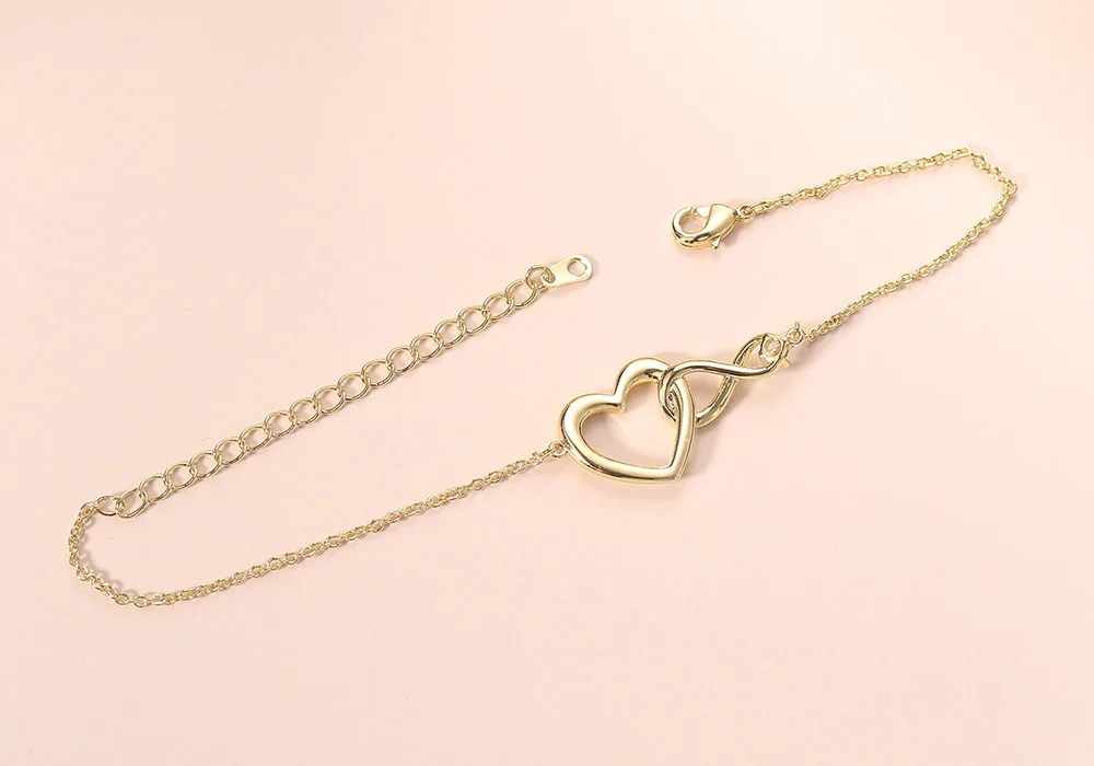 Nette Herz Charme Armbänder Armreifen Für Frauen Koreanischen Stil Kristall Rose Gold Freundschaft Armbänder Geschenk Für Mädchen Schmuck H058 – Detail 6