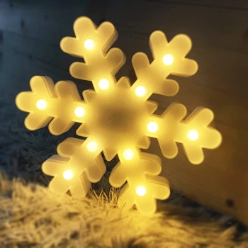 

3D Snowflake Lamp Sign Night Light Nursery Light Children's Bedroom Decorate LED Lamp Kids' Room DéCor for Children