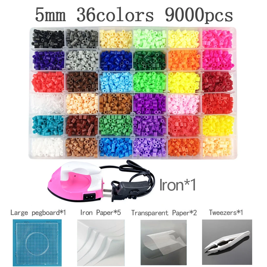 2.6mm/5mm Hama Beads Contains tool Iron Beads Perler Fuse Bead Jigsaw Puzzle DIY Toy Kids Creative Handmade Craft Toy Gift 3
