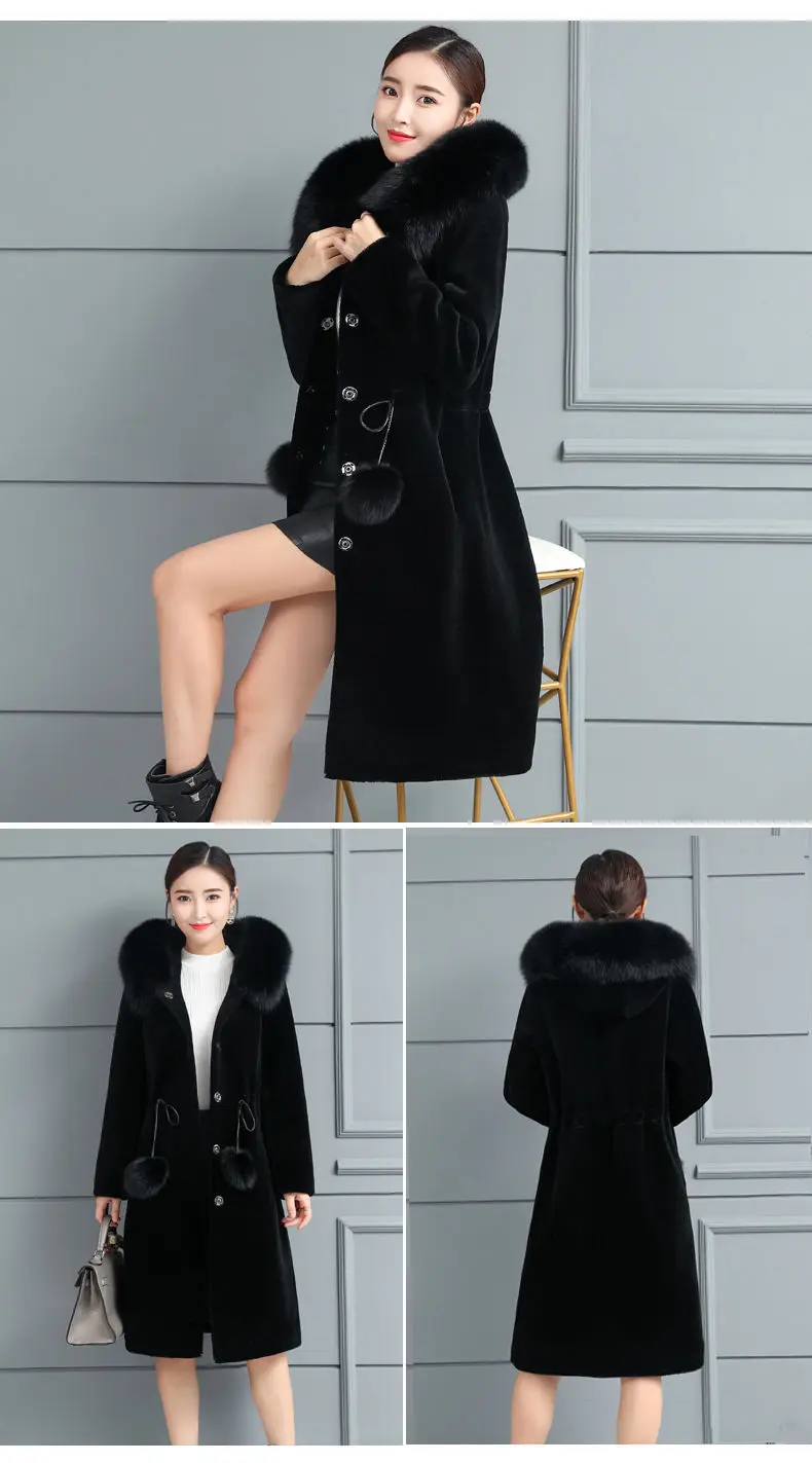 Winter Women High Quality Water mink velvet coat Long Faux fur coat Loose Thick Warm Jacket New Plus Size Women fur Overcoat 4XL
