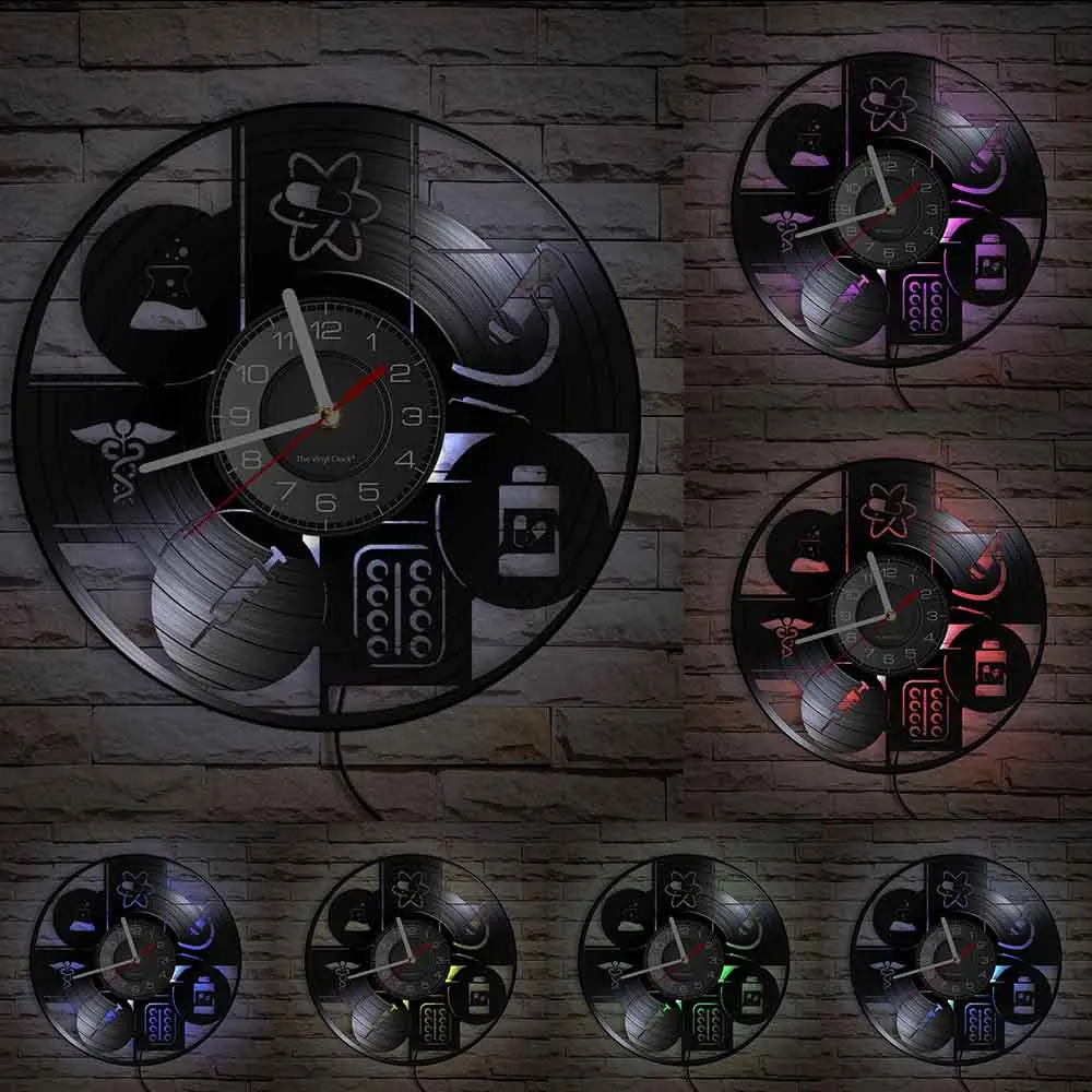 Orologio Da Parete 30cm Con Tavola Periodica Degli Elementi - Silenzioso - Idea Regalo Per Scienziati