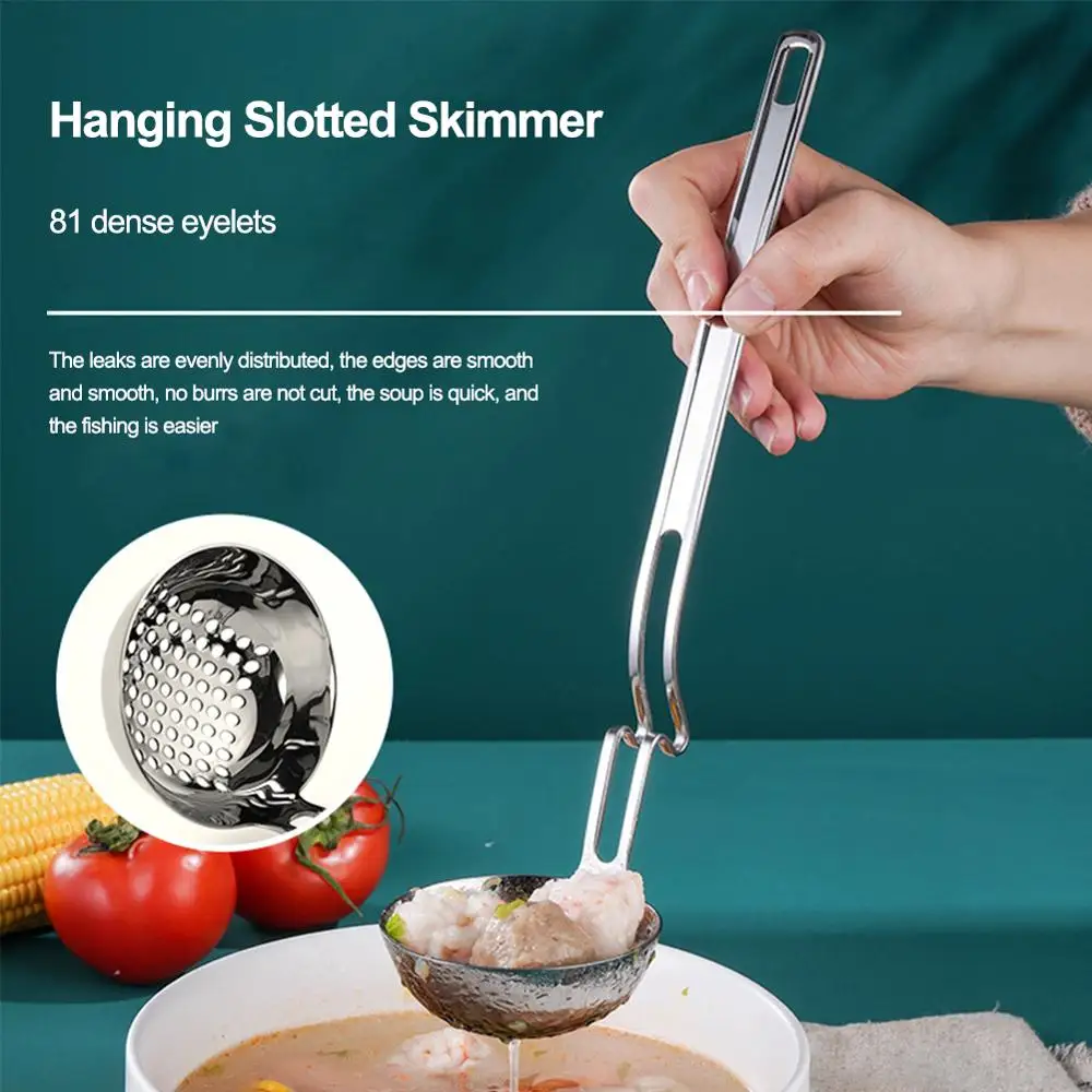 

1PC Filter Cooking S-shaped Strainer Scoop Stainless Steel Spoon Kitchen Accessories Strainer Scoop Colander Leaking Shovel