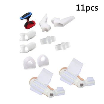 

11pcs/lot Bunion Corrector Pain Relief Kit Hallux Valgus Straightener Splint Foot Care Tools