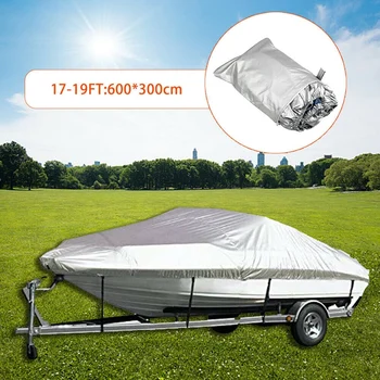

Anti-Smashing Tear Proof Boat Cover Yacht Outdoor Protection Waterproof Boat Cover Silver Reflective Oxford Cloth