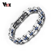 Vnox байкер браслет Для мужчин Велосипеды изделия долго 316L Нержавеющая сталь 225 мм