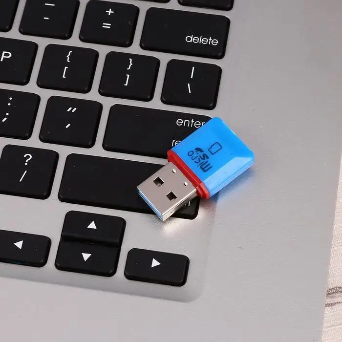 Портативный мини USB 2,0 High Speed Micro SD TF памяти светло-зеленый, синий кард-ридер
