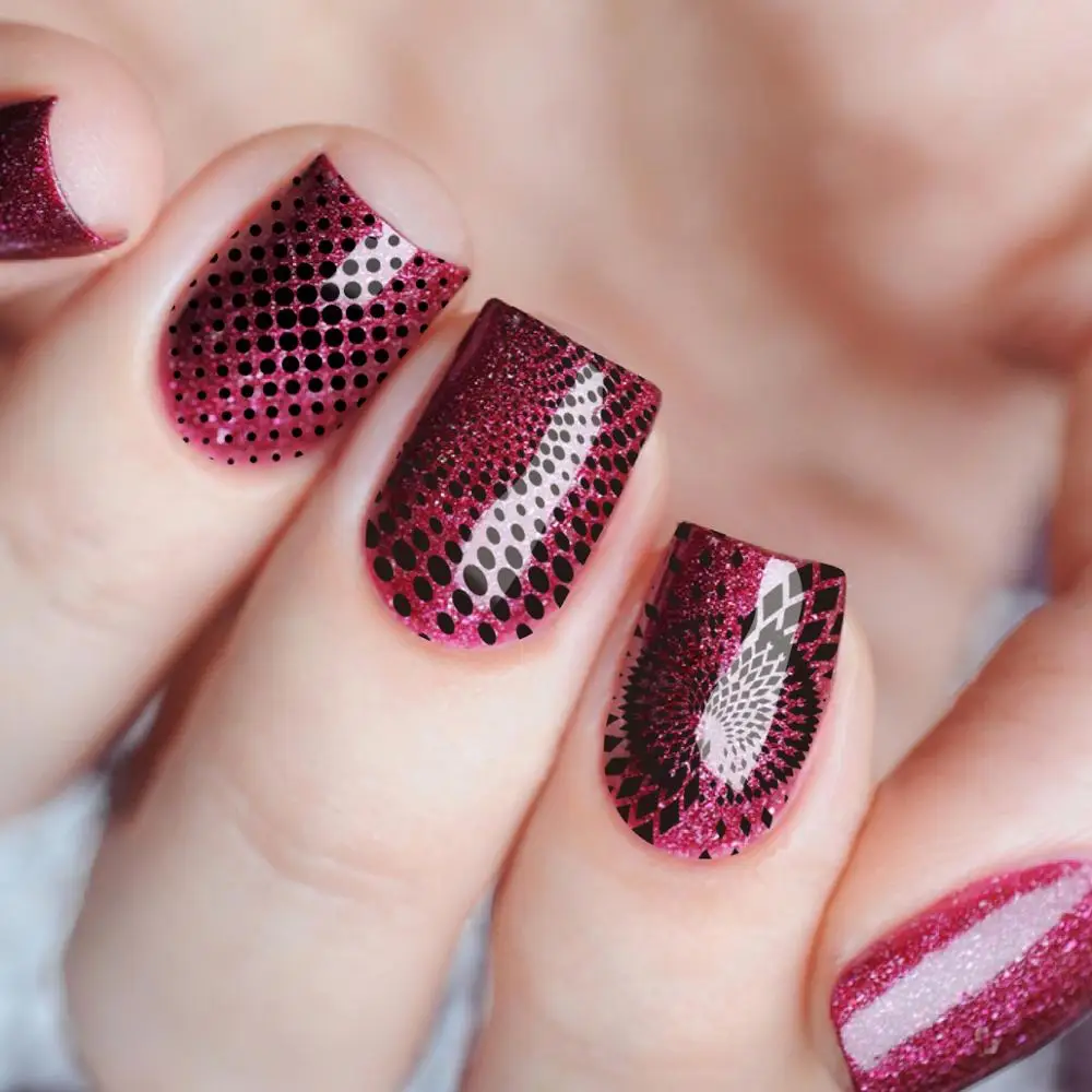 BEAUTYBIGBANG 6*12 см штамповки для ногтей пластины Геометрическая линия волнистый узор прямоугольная печать изображения печатные трафареты для дизайна ногтей