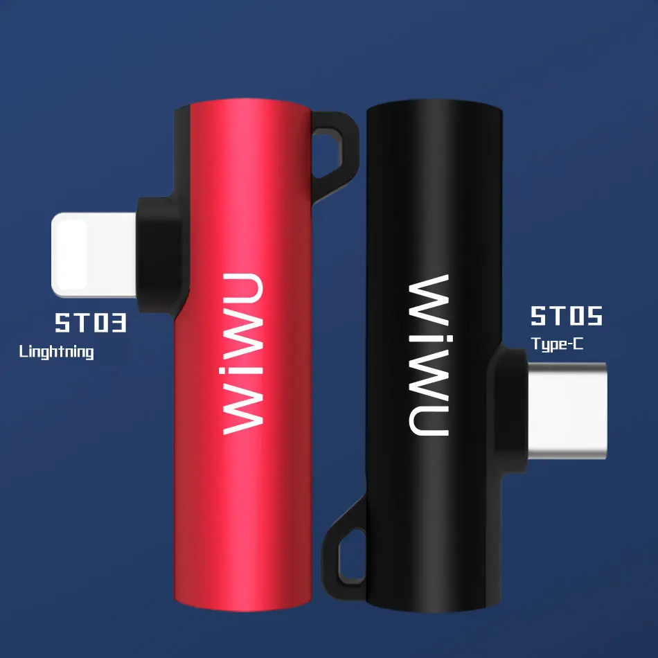 

WIWU Audio Adapter for Lightning Port Fast Charging Converter USB Type-C Audio Adapter 3.5mm Jack Earphone Adapter AUX Splitter