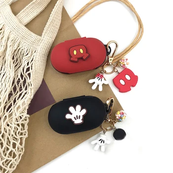 

Cute DIY Silicone Case for Samsung Galaxy Buds 2019 Charging Box Sleeve Protective Case Bluetooth Earphone Skin Key ring Pendant