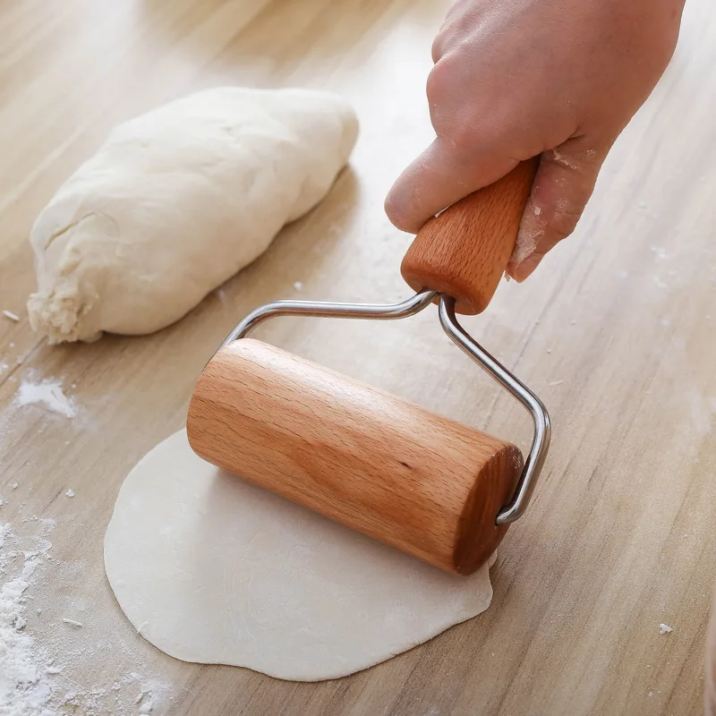 Wood Wooden Rolling Pin Fondant Cake Decorating Dough Roller Baking Tool &Handle Pasta, Bakery, Pizza Kitchen tool
