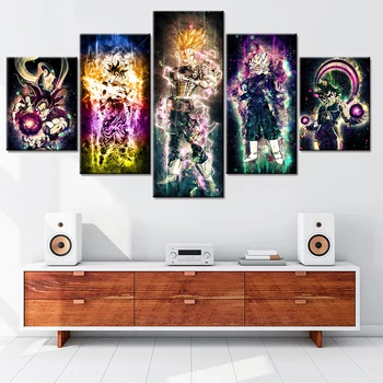 

5pcs set 5d DIY Diamond Painting Cross Stitch Dragon Ball Z Mosaic round,Diamond Embroidery Crafts,Best children's gift WW062
