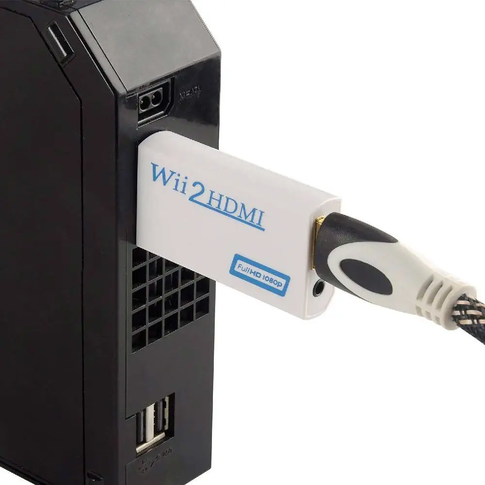 Wii a HDMI Adattatore Convertitore di Full HD 1080P Video Audio Uscita di 3.5mm Per HDTV Monitor