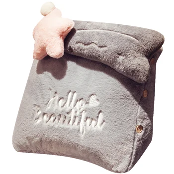

Bedside Cushion Large Pillow Bed Triangle Back Decor for Brown Sofa Pillow Girl Lovely Meditation Pillow Sitting Gift BB50KD
