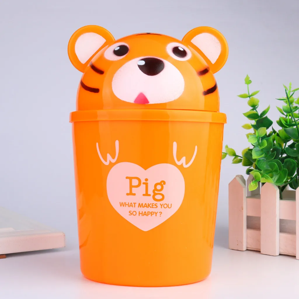 

Trumpet Desktops Mini Creative Covered Kitchen Living Room Trash Can