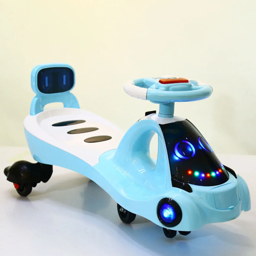 

New Style Children's Four Wheel Swing Car 2-5 Silent Wheel with Music Baby Scooter