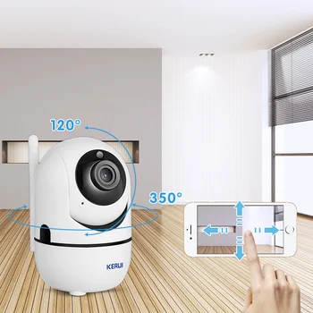 

KERUI Camera Wifi Auto Tracking 1080P IP Camera Surveillance Security Monitor Wireless Indoor Camera Tuya APP Control