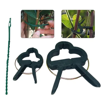 

Support Stems Garden Stalks Vines Flower Vegetables Grape With Twist Tie Reusable Tool Greenhouse Accessories Plant Clip Set
