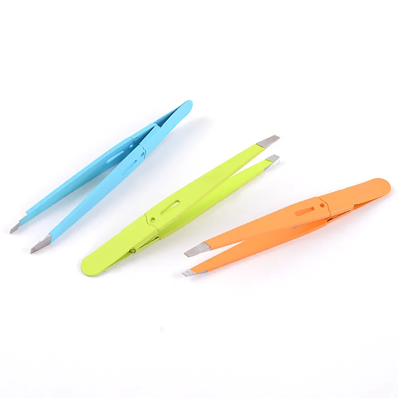 1pcs Beauty Professional Clip Eyelash Hair Tweezer Depilatory Slanted Puller Eyebrow Eyelid Sticker Tweezers Makeup Tools 5