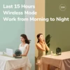 JISULIFE Table Fan Mini USB Strong Wind  Rechargeable Desk Fans Wireless 4000mAH with 4 gear Wind Speed 330° Degree Rotata 4