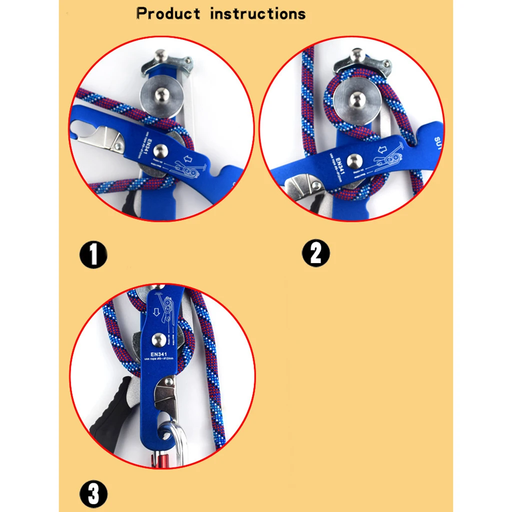 Долговечное Самоторможение стоп спуск оборудование воздушная работа спасательные Кемпинг Пешие Прогулки альпинистские аксессуары