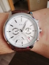 LIGE-Reloj ejecutivo de lujo para hombres, cronógrafo de cuarzo, con correa de cuero e indicador de fecha, estilo casual, a la moda, marca superior, con caja