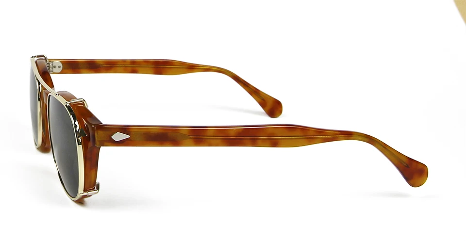 Mode Gelb Getönt Clip Auf Sonnenbrille Männer Polarisierte Rezept Runde Optischen Rahmen Clip-on Fahren Sonnenbrille Für Frauen – Detail 40