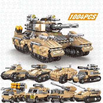 

2020 New 8 IN 1 Building Blocks Technic Military WW2 Imperial Tanks Weapon Soldier Bricks Boy Toys for Kids