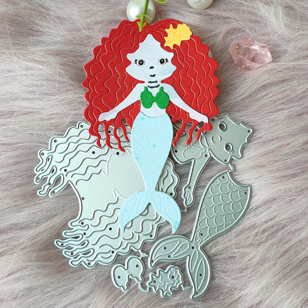 

New Mermaids metal cutting die mould scrapbook decoration embossed photo album decoration card making DIY handicrafts