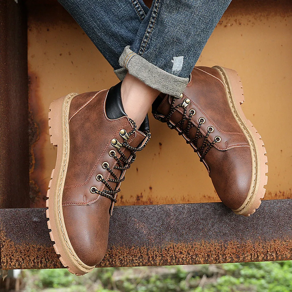 Британский стиль; ботинки «Челси» с перфорацией типа «броги»; Мужская обувь; ботильоны; Мужская обувь; ботинки «Челси» для мужчин; зимняя обувь на шнуровке