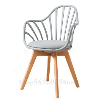 

Nordic Black White Chair Ins Creative Solid Wood Hollow Plastic Household Simple Single Net Red Computer Chair Dining Chair