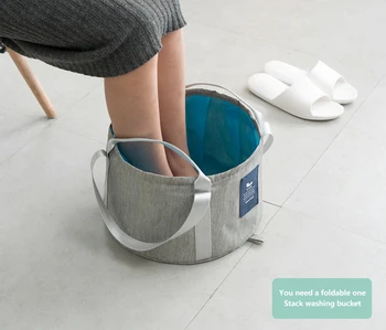 

Foot Basin Portable Foldable Footbath Washbasin Wash Bowl for Home Travel Yellow/Pink/Rose Red/Light Gray/Dark Gray/Navy