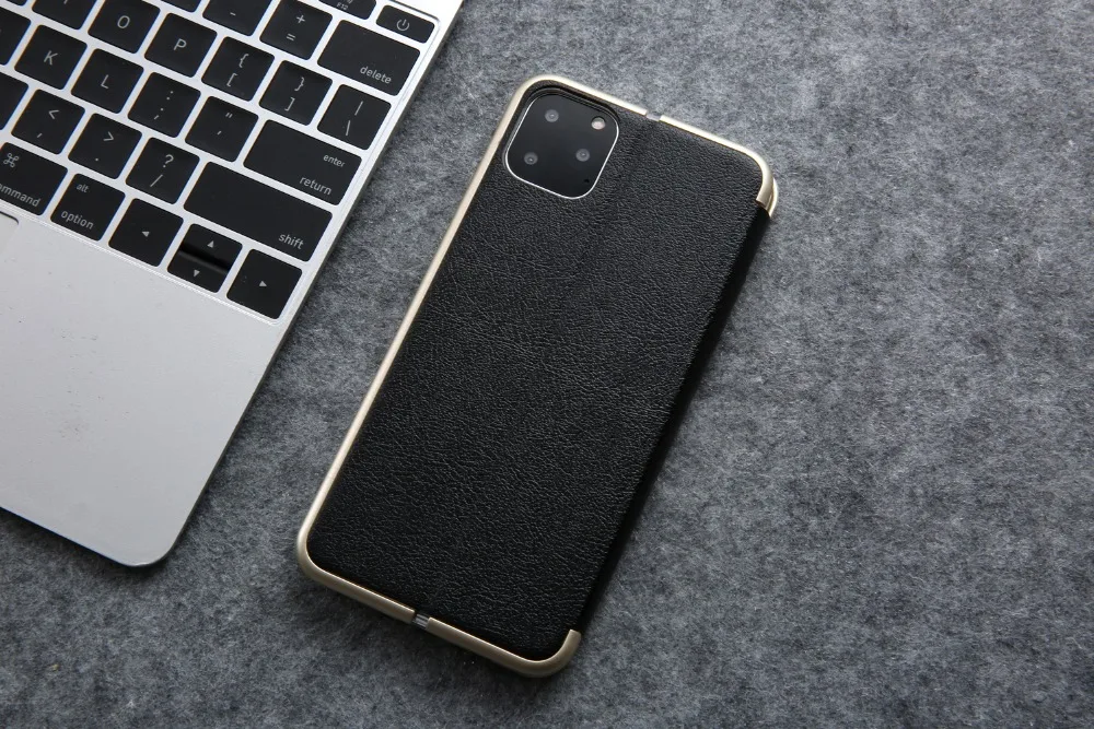 Золотой Магнитный флип-чехол для iPhone 11, кожаный чехол с отделением для карт, PU кошелек, чехол для iPhone 11 Pro Max 7 8 Plus X XR XS MAX, чехол