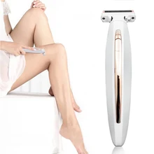 Прецизионная электробритва для женщин, бритва для тела, бритва для волос, безболезненный триммер для бикини, триммер для руки и ноги, USB Перезаряжаемый Быстрый станок для бритья