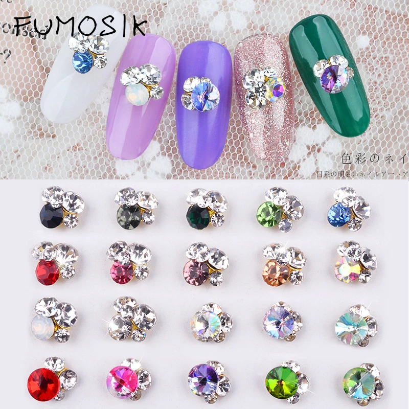 Очаровательные жемчужные стразы из сплава 3D украшения для дизайна ногтей