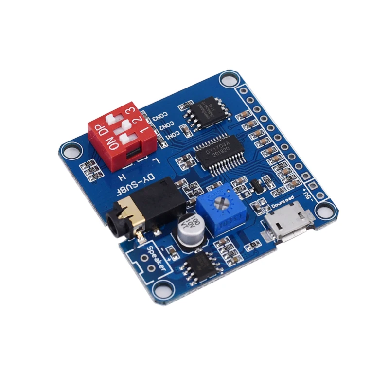 Модуль воспроизведения голоса музыкальный mp3-плеер UART I/O спусковой усилитель