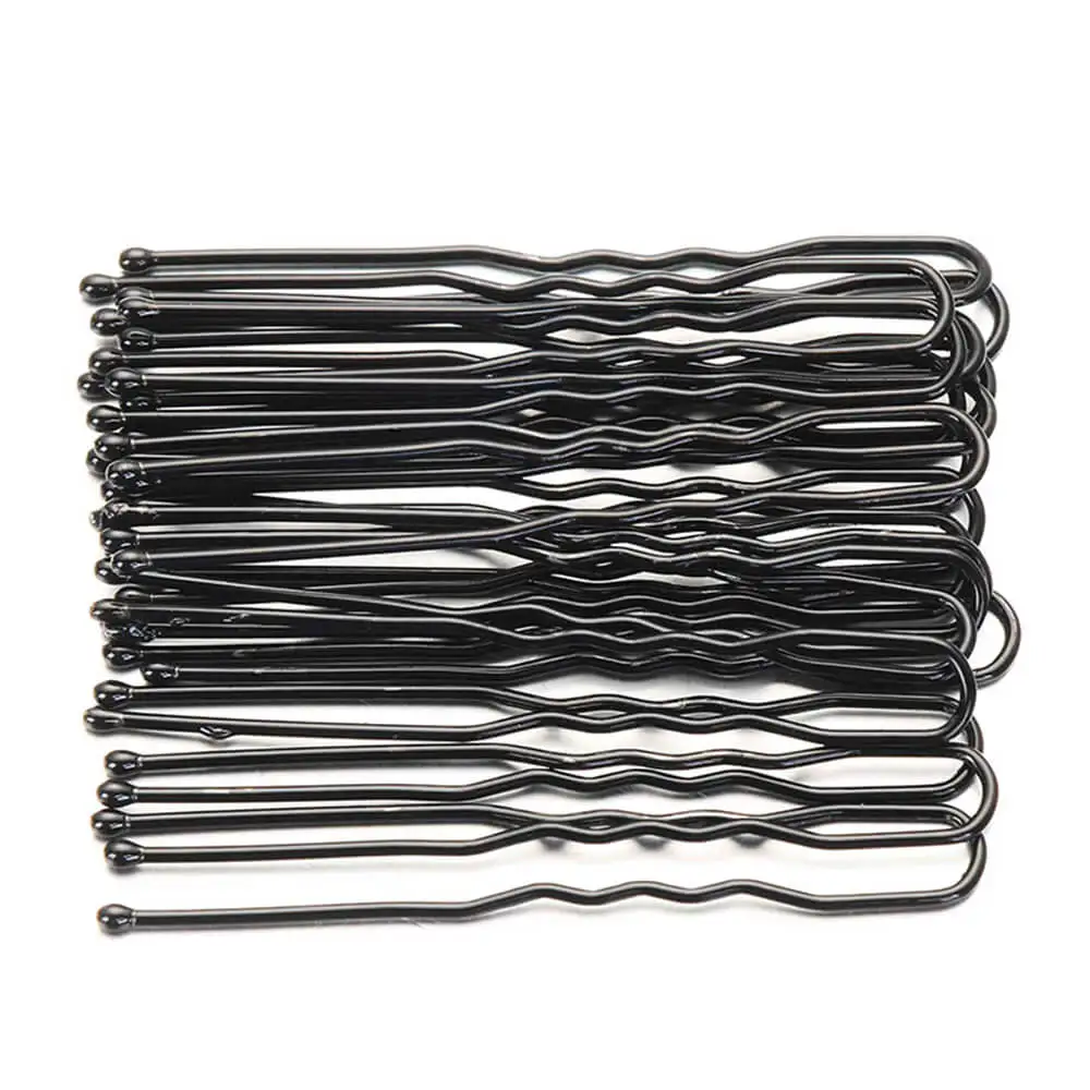 5cm black 20 шт./лот 5/7 см 4 Цвета U образный заколка для волос, заколки невидимки для волос металлическая заколка для укладки женских волос инструменты аксессуары Плетеный аксессуар для волос - Цвет: 5cm black