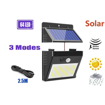 

Solar Power Motion Sensor Wall Light 64/30 LED Waterproof Motion Sensor Night Security Wall Lamp Infrared Inductionoptional sepe