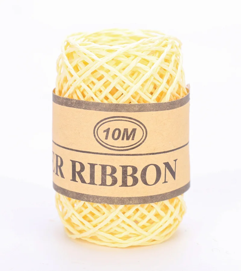 100m Natural Raffia Ribbon Paper Rope Cord String 1.5mm Twisted