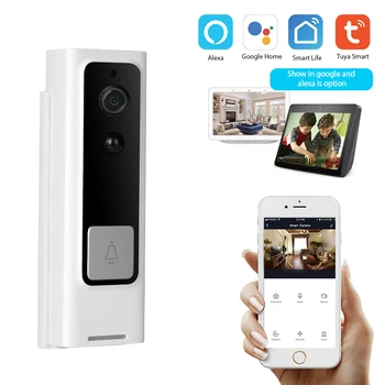 

Smart Wifi Doorbell Wireless Intercom 1080P Camera Night Vision Pir Motion Sensor tuya smart life App work with Alexa and google